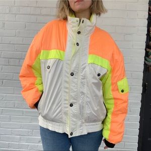 Neon early 90’s ski coat, by White Stag.